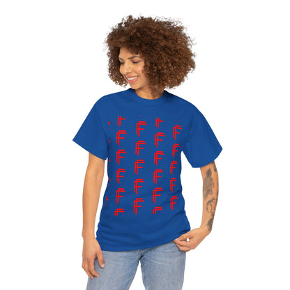 Frenzy Graphic Unisex Heavy Cotton Tee with Bold Red Design. - Fitness Frenzy