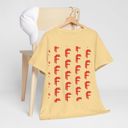 Frenzy Graphic Unisex Heavy Cotton Tee with Bold Red Design. - Fitness Frenzy