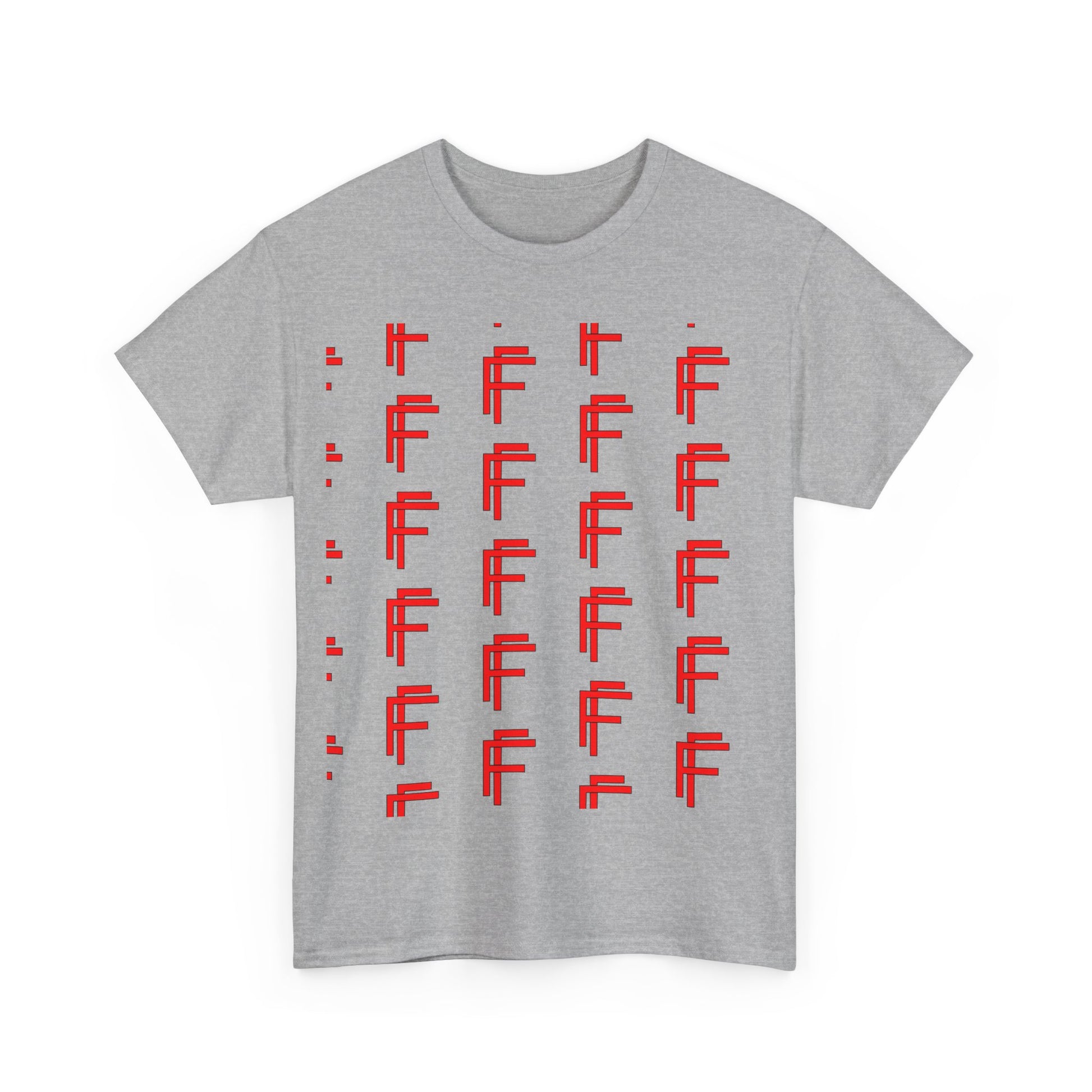 Frenzy Graphic Unisex Heavy Cotton Tee with Bold Red Design. - Fitness Frenzy