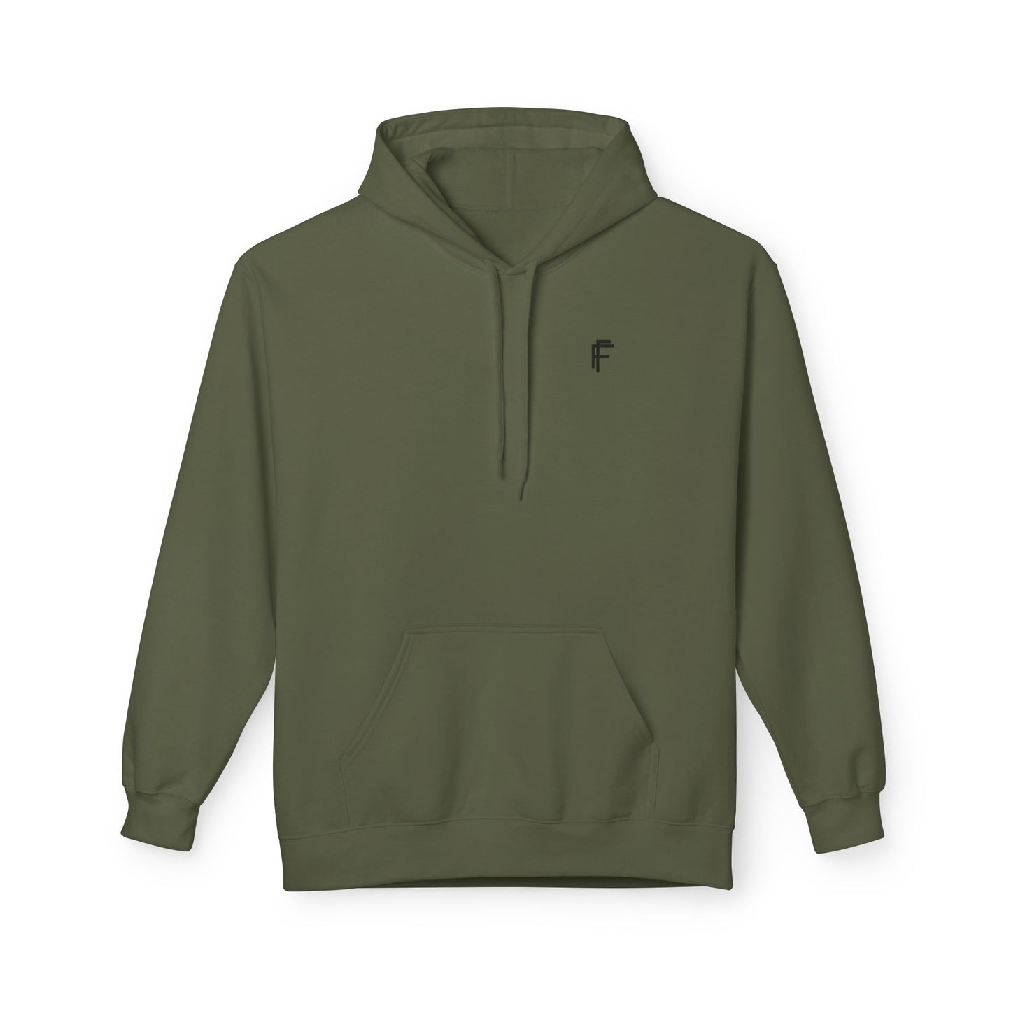 Fitness Frenzy Unisex Fleece Hoodie with Black Logo - Softstyle Comfort for Everyone. - Fitness Frenzy