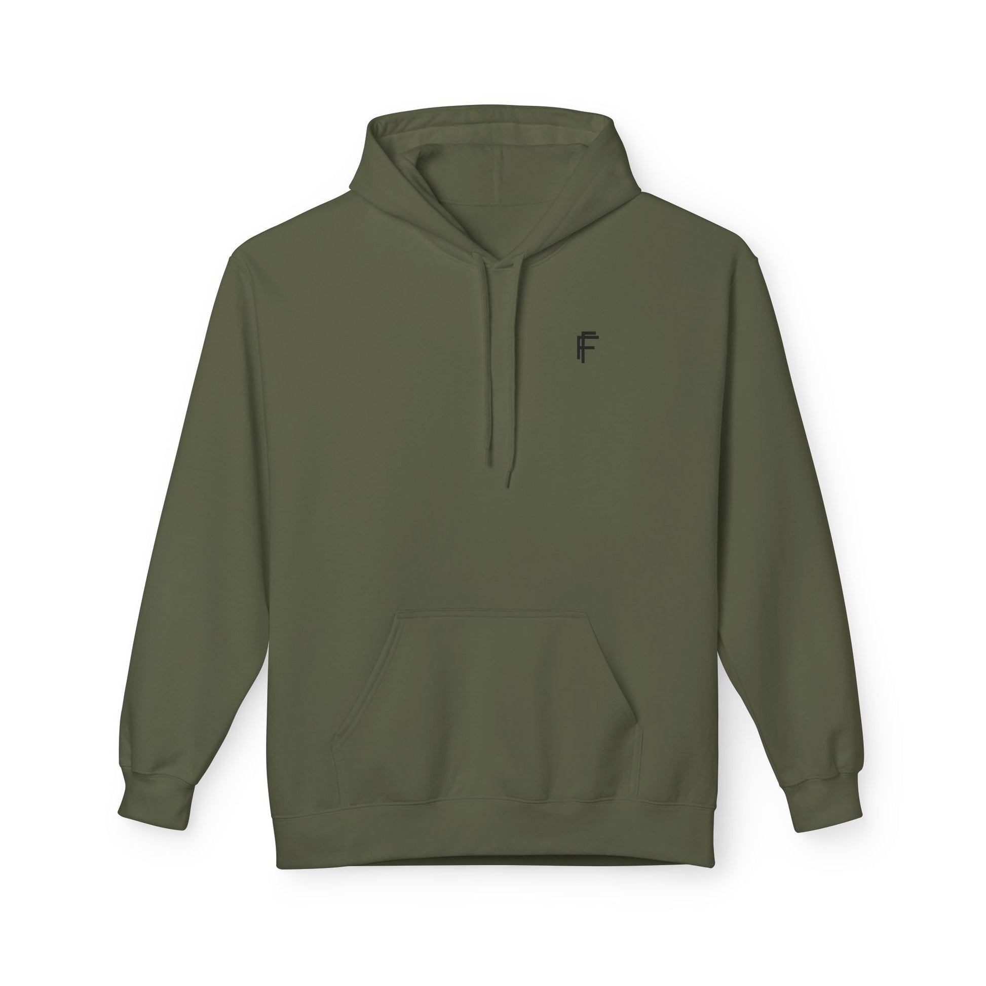 Fitness Frenzy Unisex Fleece Hoodie with Black Logo - Softstyle Comfort for Everyone. - Fitness Frenzy
