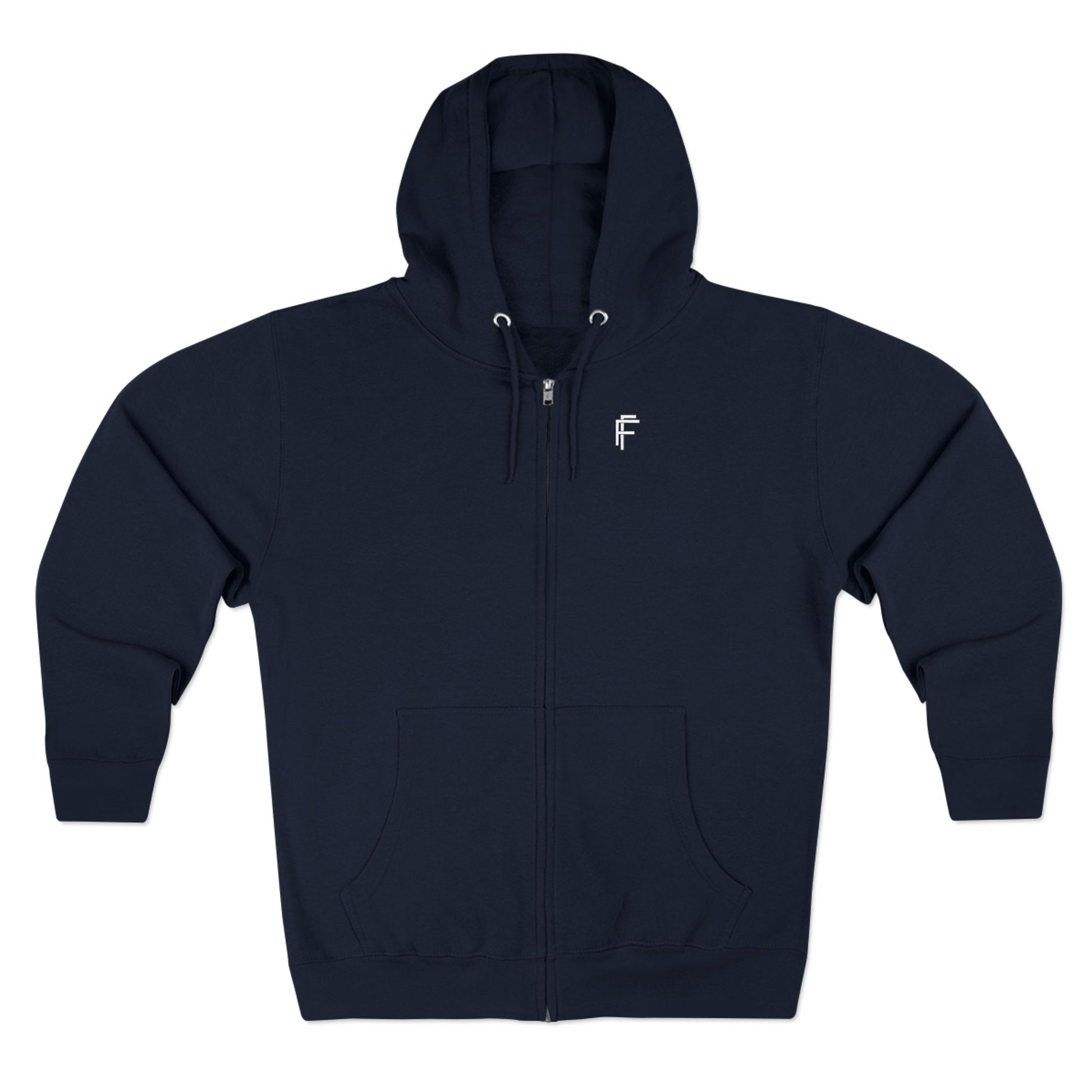 Frenzy - Stylish Unisex Zip Hoodie with White Logo. - Fitness Frenzy