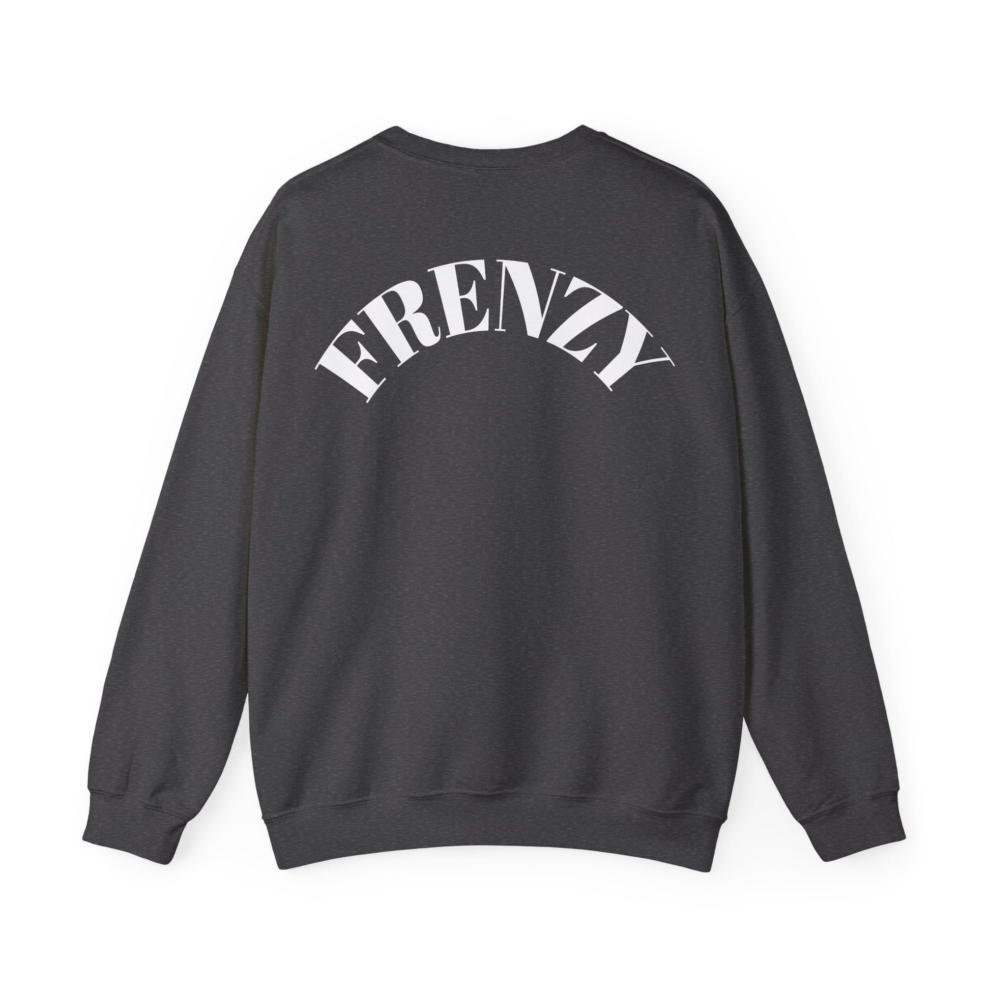 Frenzy Unisex Heavy Blend™ Crewneck Sweatshirt with White Logo. - Fitness Frenzy