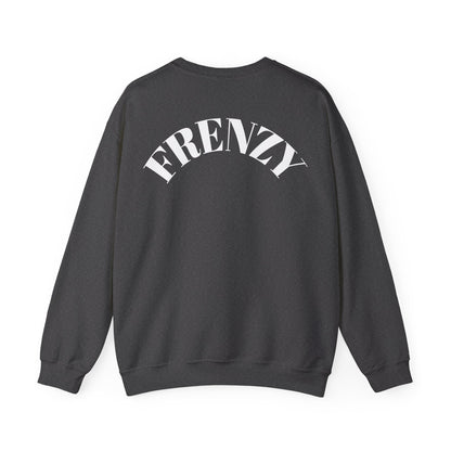 Frenzy Unisex Heavy Blend™ Crewneck Sweatshirt with White Logo. - Fitness Frenzy