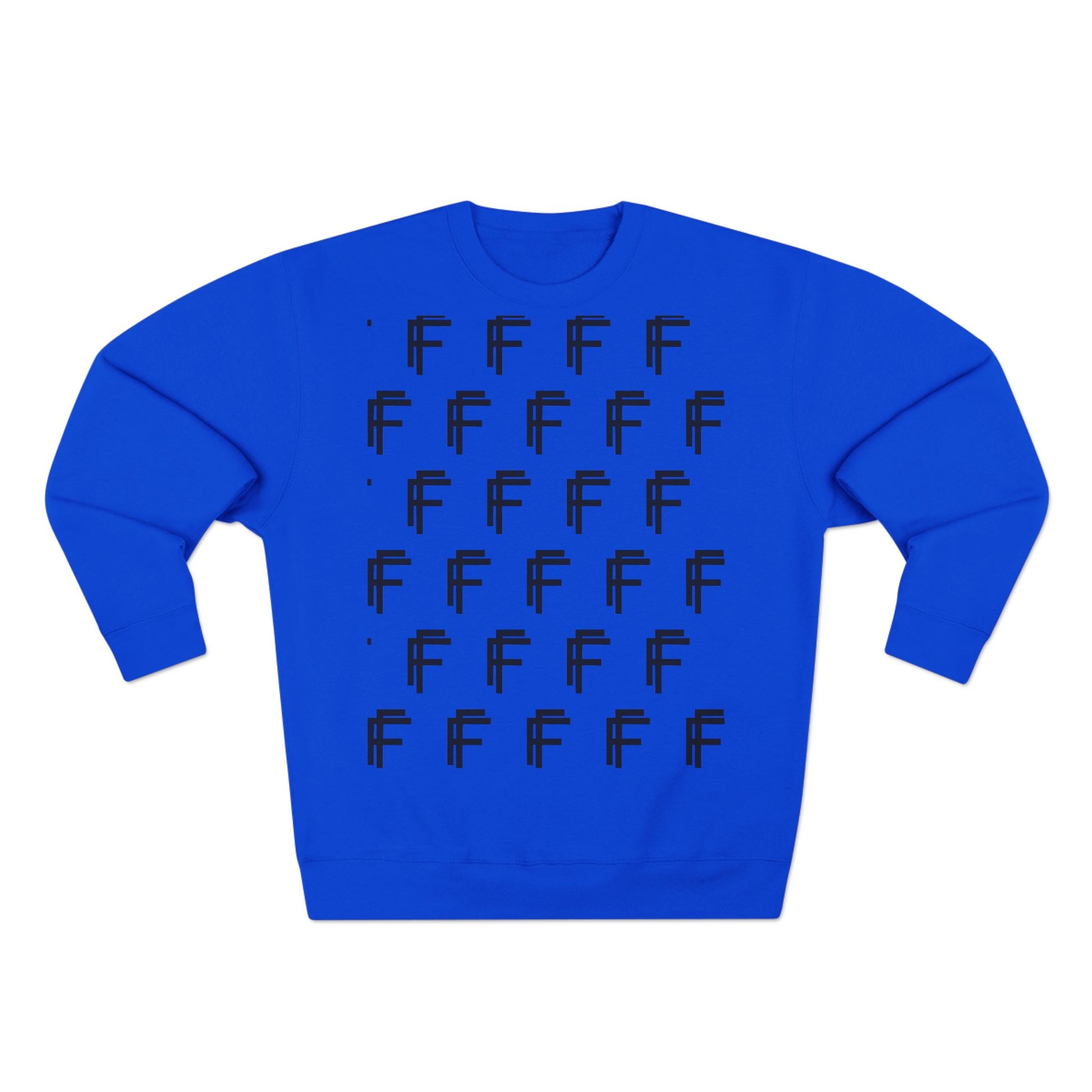 Frenzy Unisex Crew neck Sweatshirt with Black Logo Pattern. - Fitness Frenzy