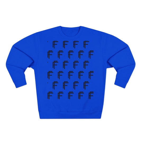 Frenzy Unisex Crew neck Sweatshirt with Black Logo Pattern. - Fitness Frenzy