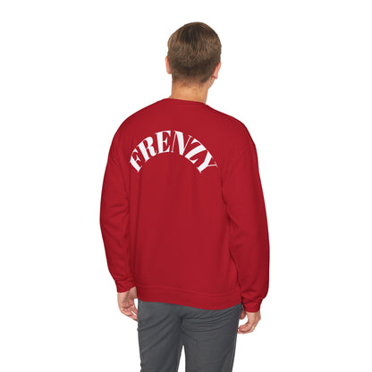 Frenzy Unisex Heavy Blend™ Crewneck Sweatshirt with White Logo. - Fitness Frenzy