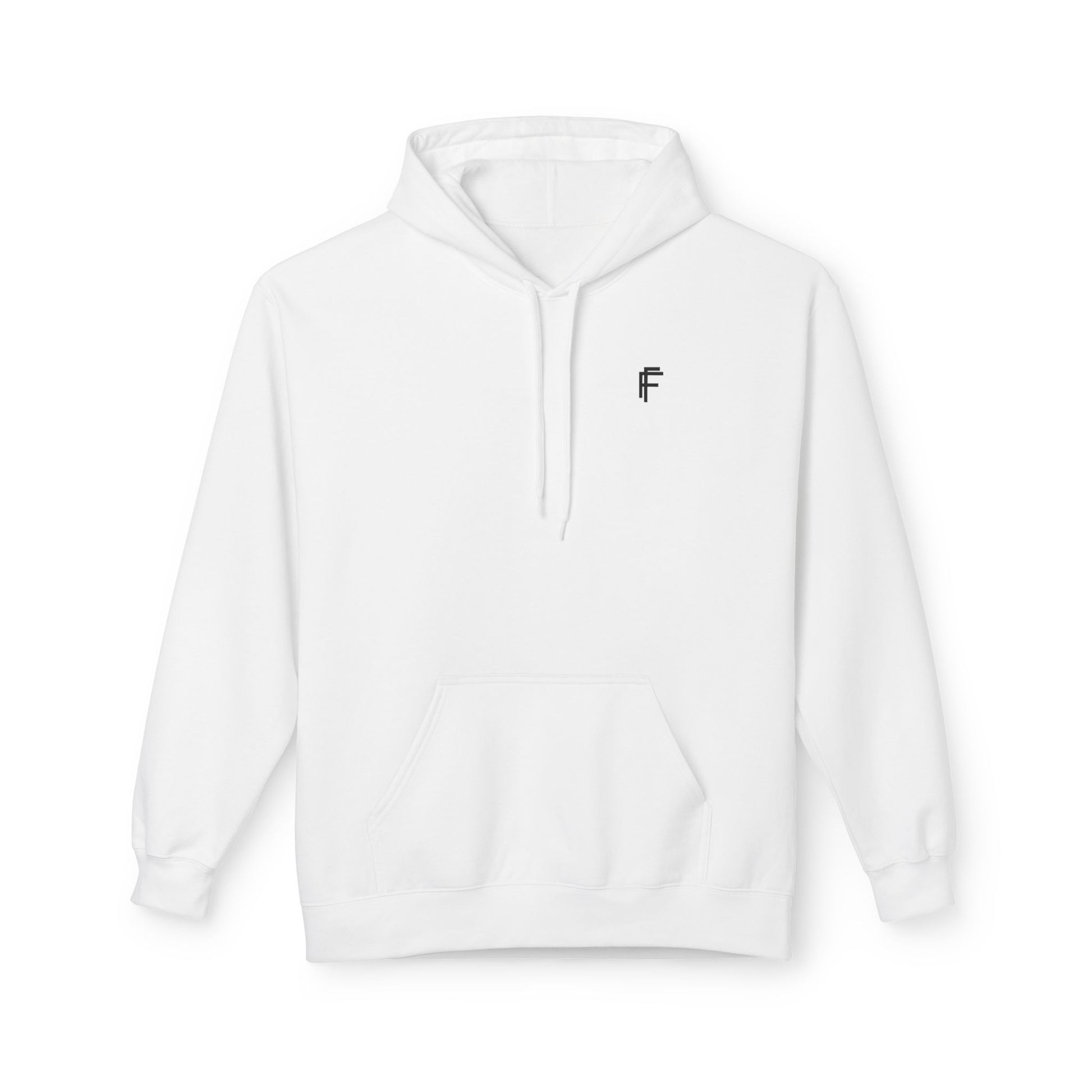 Fitness Frenzy Unisex Fleece Hoodie with Black Logo - Softstyle Comfort for Everyone. - Fitness Frenzy