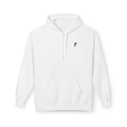 Fitness Frenzy Unisex Fleece Hoodie with Black Logo - Softstyle Comfort for Everyone. - Fitness Frenzy