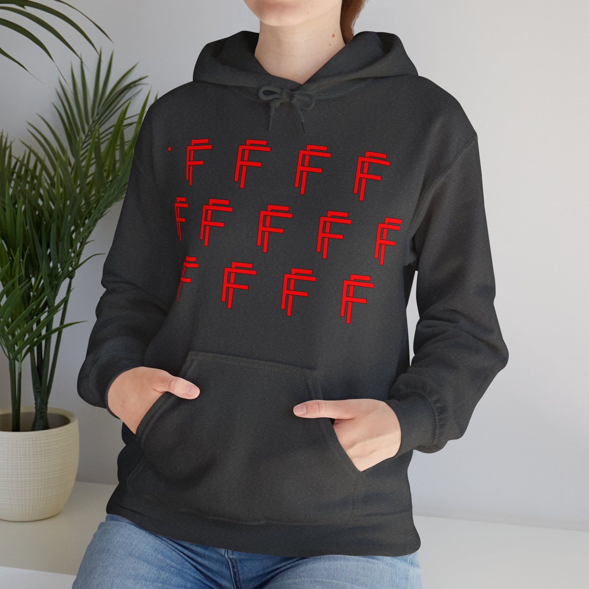 Frenzy Unisex Hoodie - Stylish Heavy Blend Sweatshirt with 'F' Design. - Fitness Frenzy