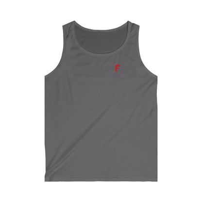Frenzy - Men's Softstyle Tank Top with Red Logo. - Fitness Frenzy