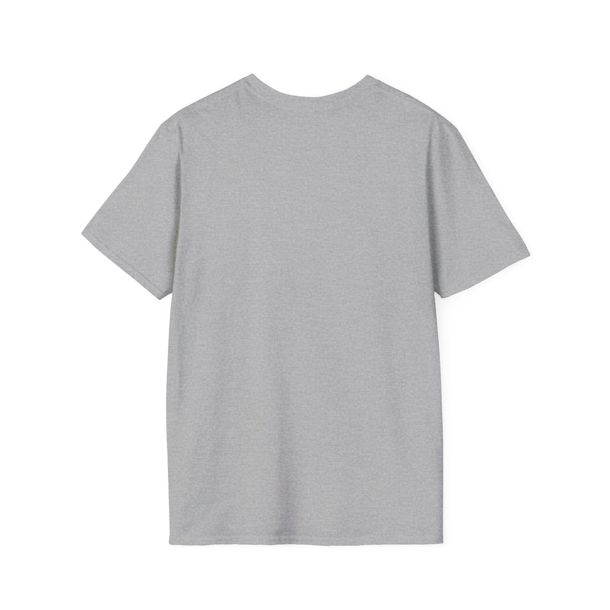 Minimalist Unisex Softstyle T-Shirt - Yellow Logo. - Fitness Frenzy