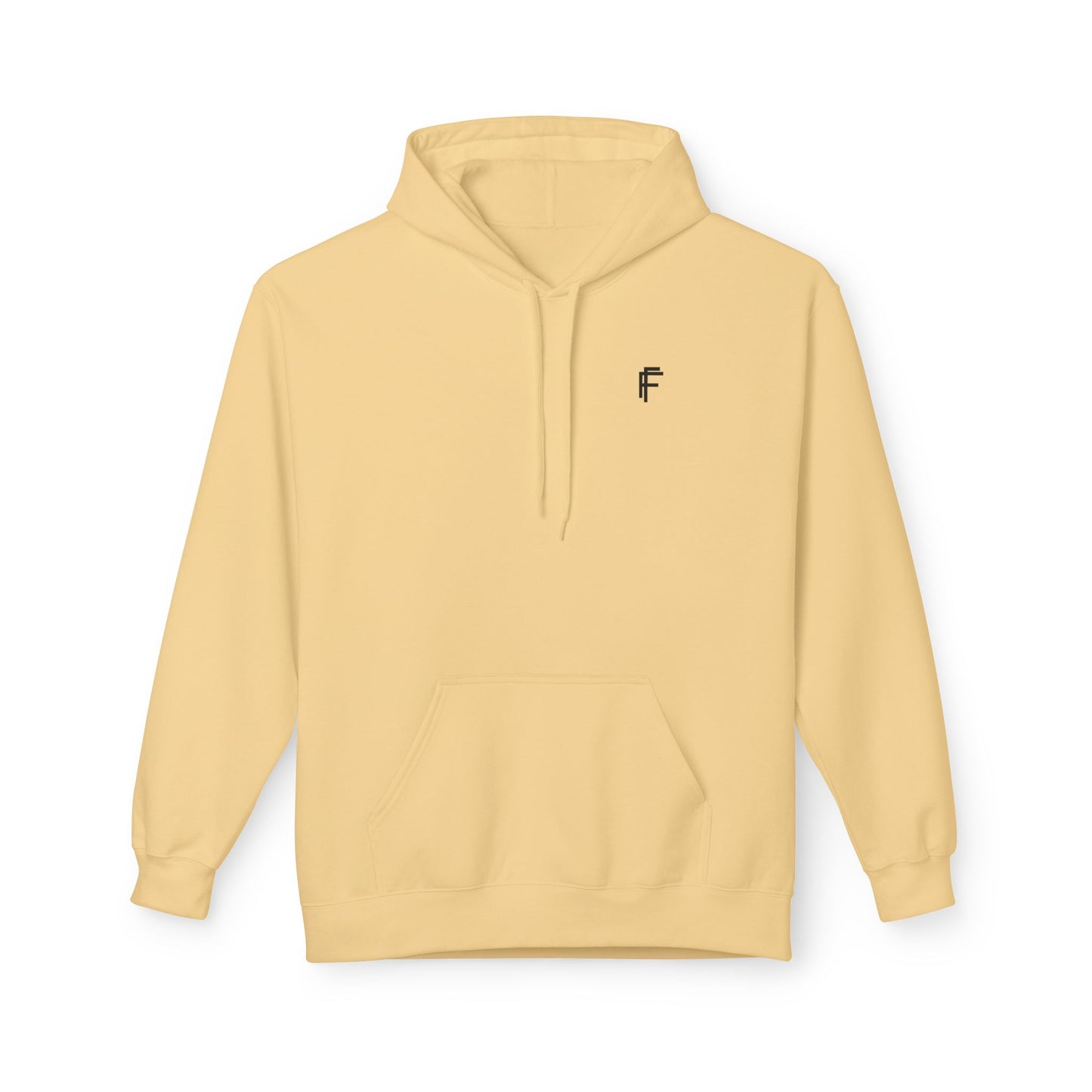 Fitness Frenzy Unisex Fleece Hoodie with Black Logo - Softstyle Comfort for Everyone. - Fitness Frenzy