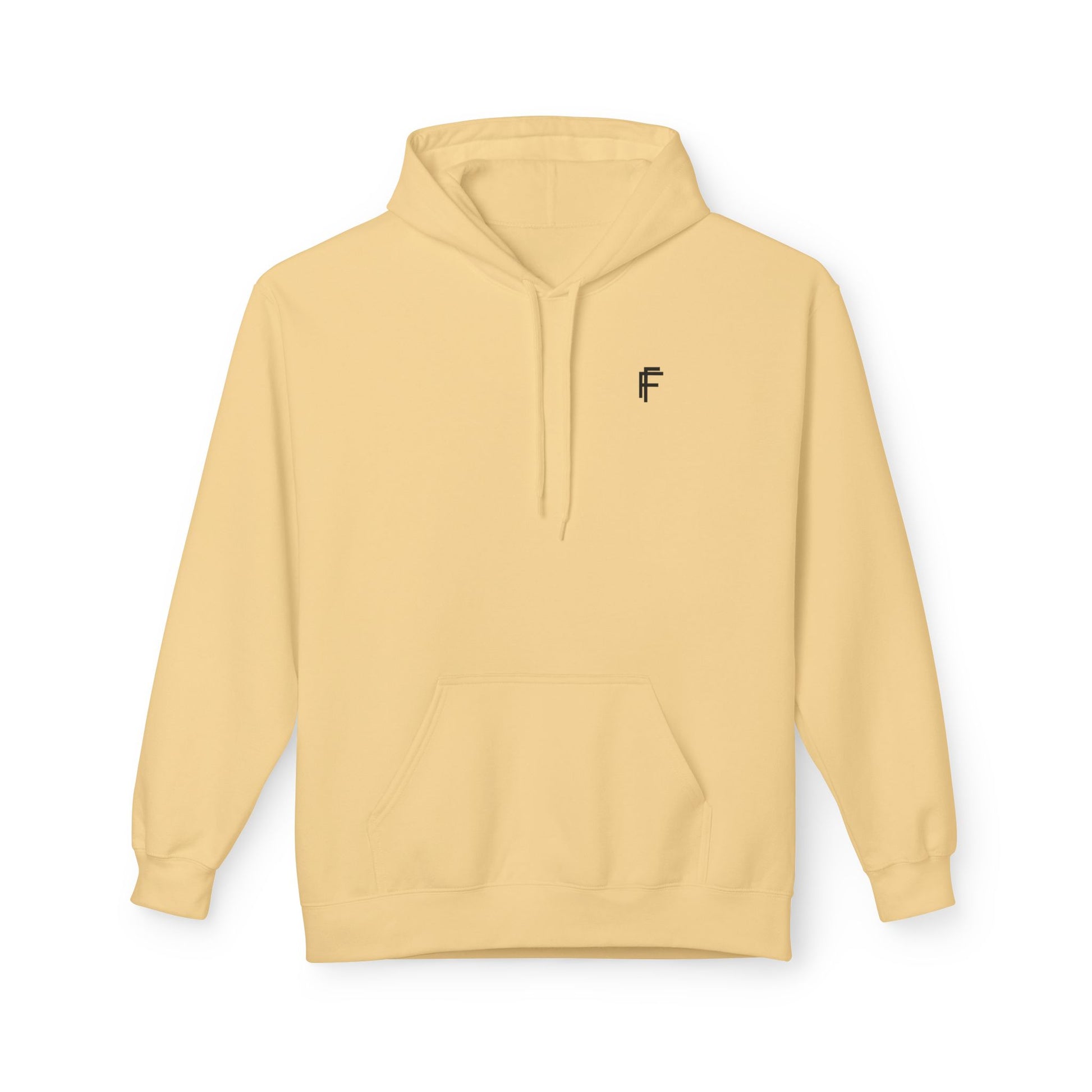 Fitness Frenzy Unisex Fleece Hoodie with Black Logo - Softstyle Comfort for Everyone. - Fitness Frenzy