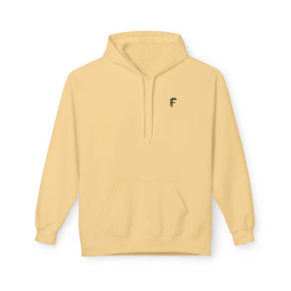 Fitness Frenzy Unisex Fleece Hoodie with Black Logo - Softstyle Comfort for Everyone. - Fitness Frenzy