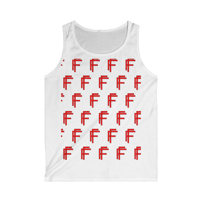 Frenzy - Men's Graphic Tank Top with Retro Design - Red Logo. - Fitness Frenzy