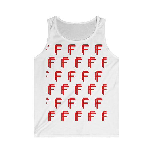 Frenzy - Men's Graphic Tank Top with Retro Design - Red Logo. - Fitness Frenzy