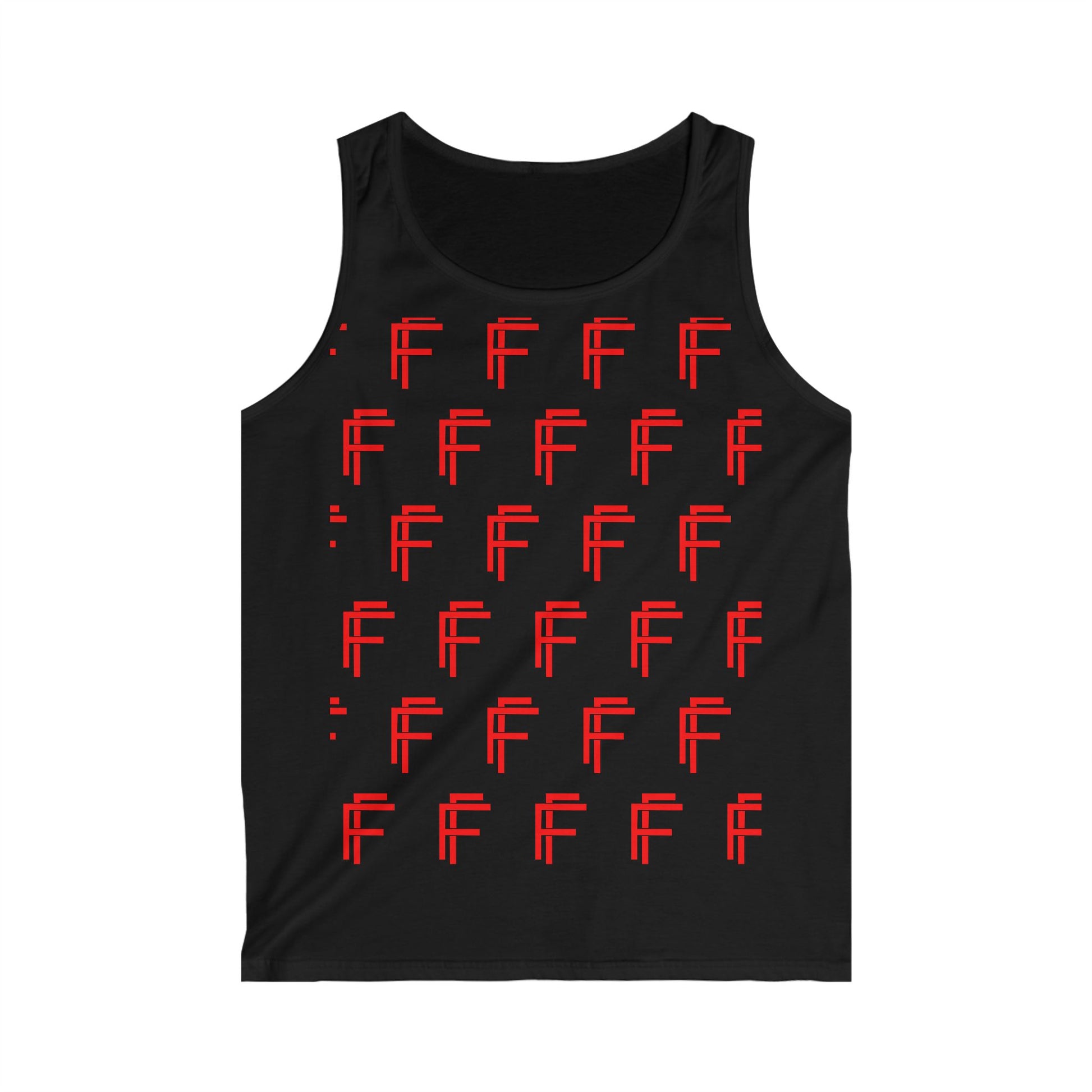 Frenzy - Men's Graphic Tank Top with Retro Design - Red Logo. - Fitness Frenzy
