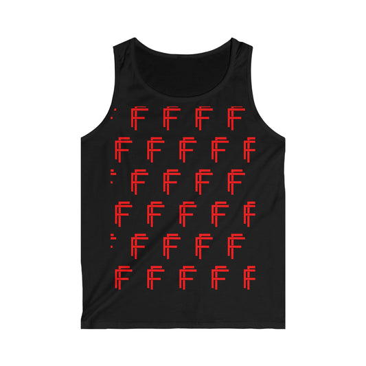 Frenzy - Men's Graphic Tank Top with Retro Design - Red Logo. - Fitness Frenzy