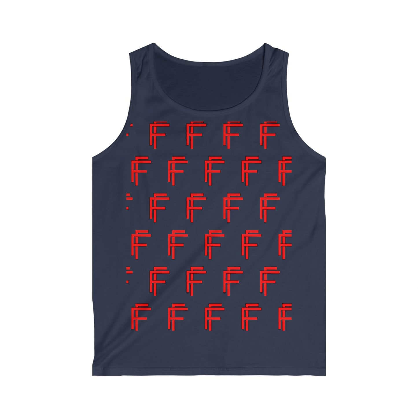 Frenzy - Men's Graphic Tank Top with Retro Design - Red Logo. - Fitness Frenzy