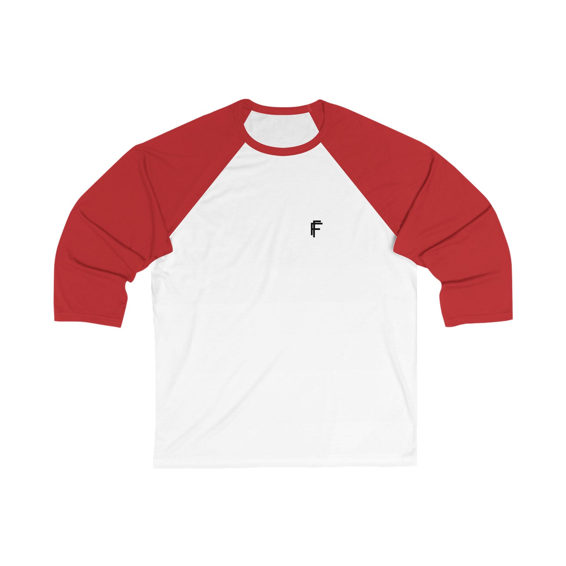 Frenzy - Unisex 3/4 Sleeve Baseball Tee with Black Logo. - Fitness Frenzy