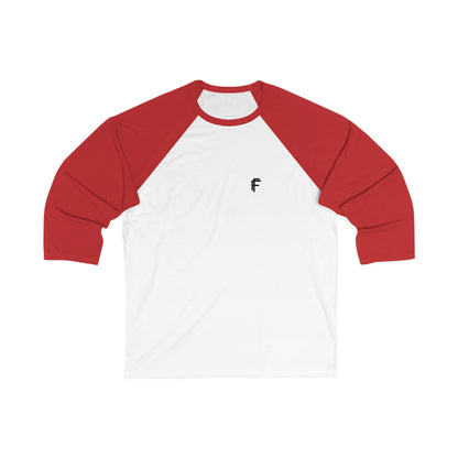 Frenzy - Unisex 3/4 Sleeve Baseball Tee with Black Logo. - Fitness Frenzy