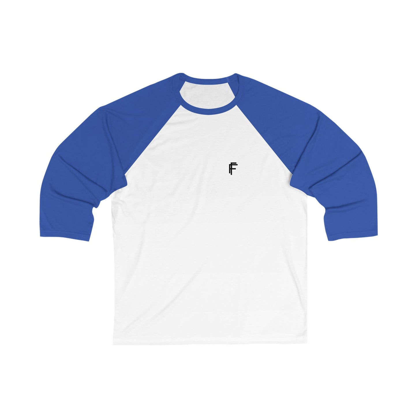 Frenzy - Unisex 3/4 Sleeve Baseball Tee with Black Logo. - Fitness Frenzy