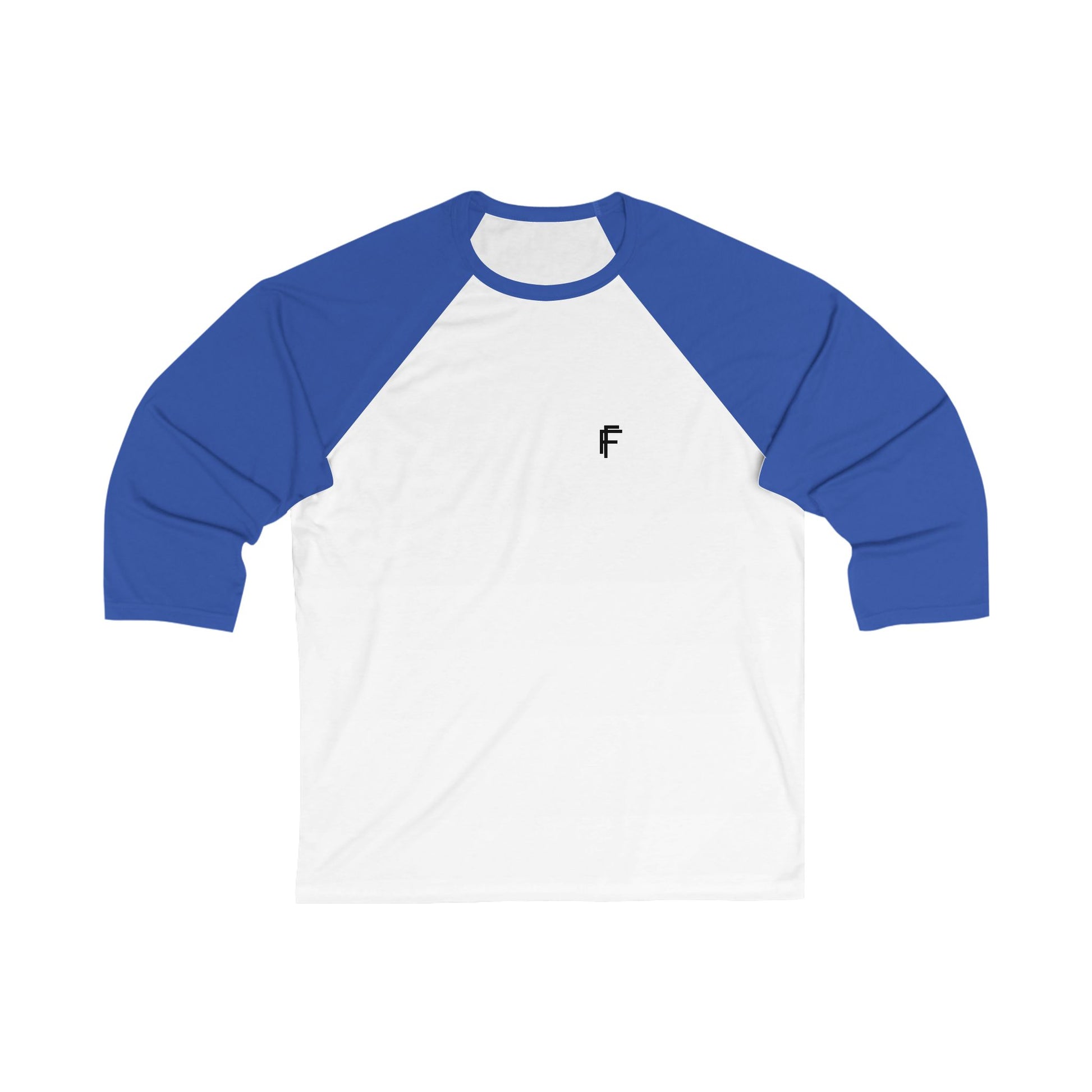 Frenzy - Unisex 3/4 Sleeve Baseball Tee with Black Logo. - Fitness Frenzy