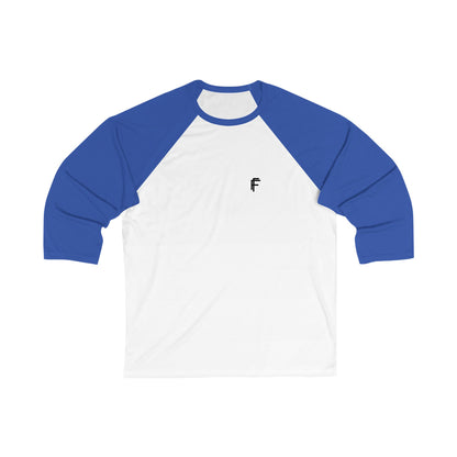 Frenzy - Unisex 3/4 Sleeve Baseball Tee with Black Logo. - Fitness Frenzy
