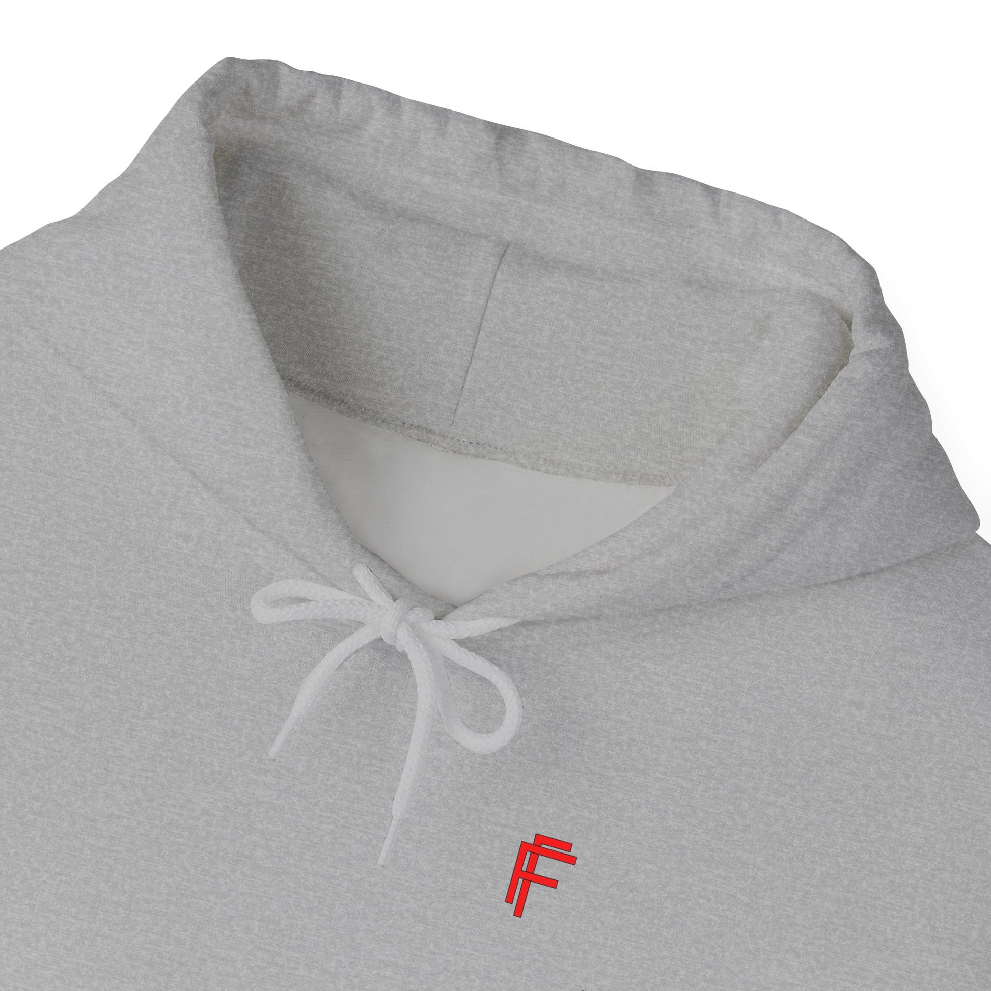 Frenzy Graphic Hoodie with Red Accent - Cosy Unisex Heavy Blend Apparel. - Fitness Frenzy