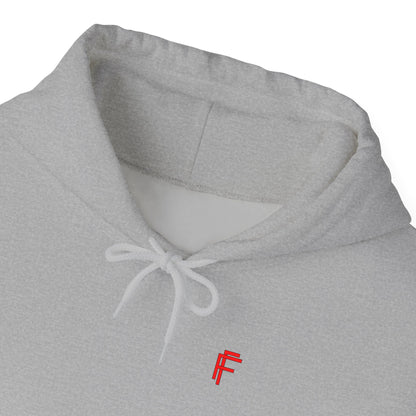 Frenzy Graphic Hoodie with Red Accent - Cosy Unisex Heavy Blend Apparel. - Fitness Frenzy