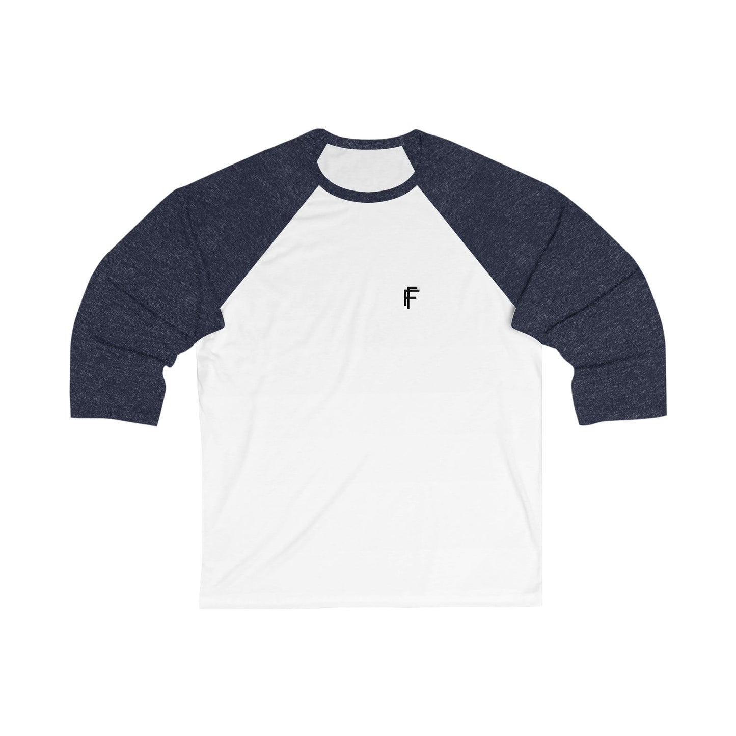 Frenzy - Unisex 3/4 Sleeve Baseball Tee with Black Logo. - Fitness Frenzy