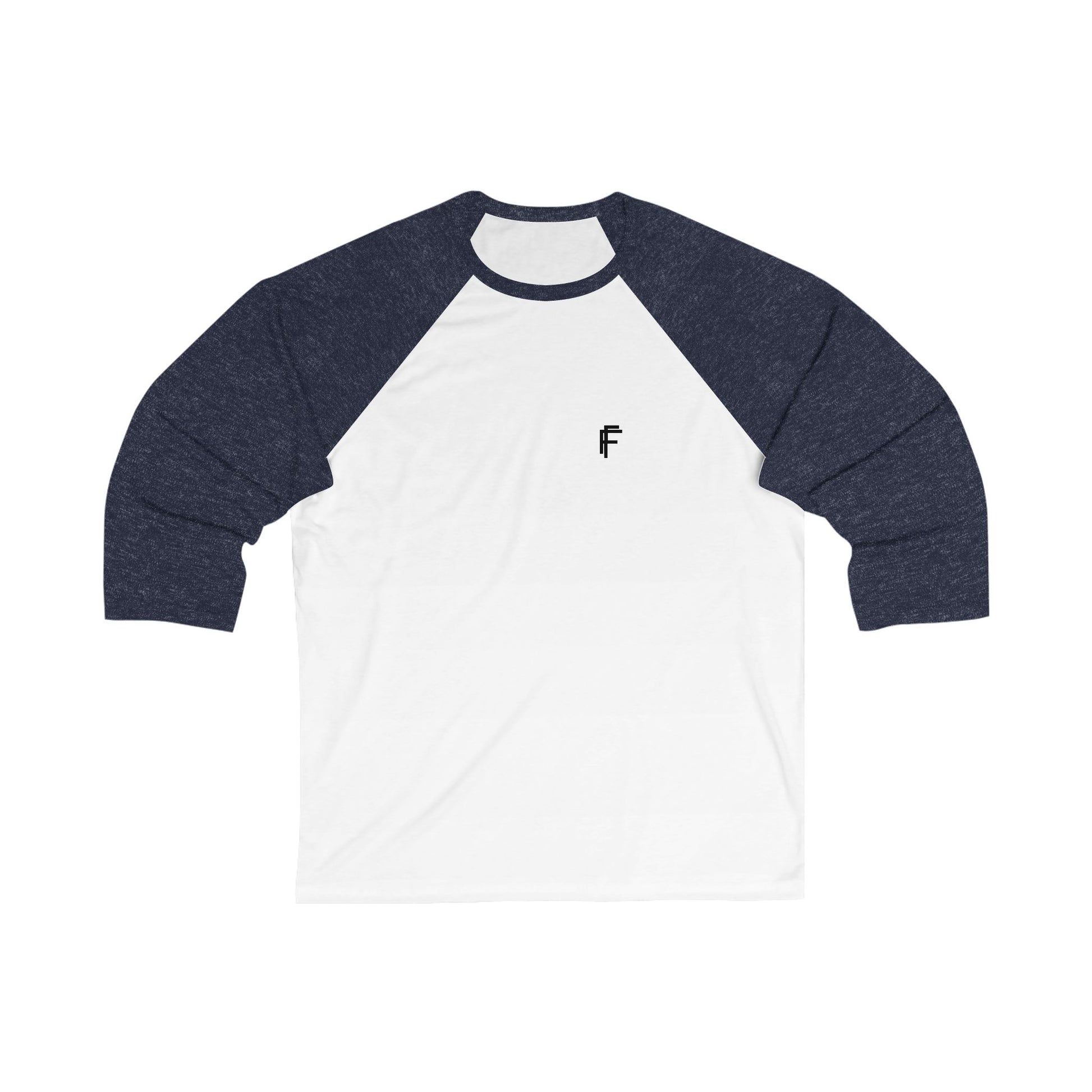 Frenzy - Unisex 3/4 Sleeve Baseball Tee with Black Logo. - Fitness Frenzy