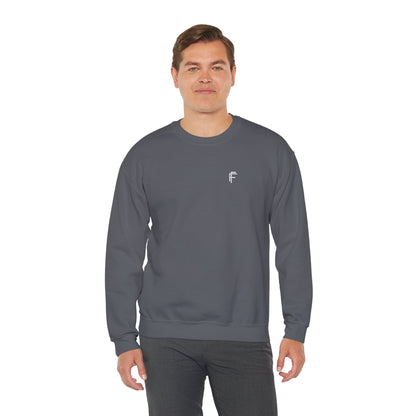 Frenzy Unisex Heavy Blend™ Crewneck Sweatshirt with White Logo. - Fitness Frenzy