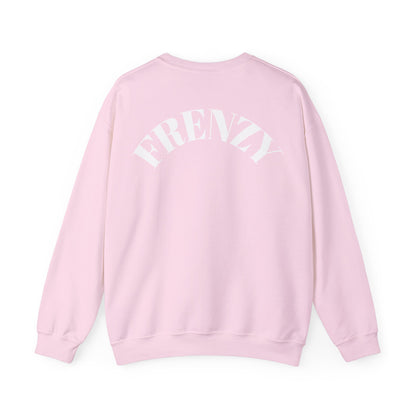 Frenzy Unisex Heavy Blend™ Crewneck Sweatshirt with White Logo. - Fitness Frenzy