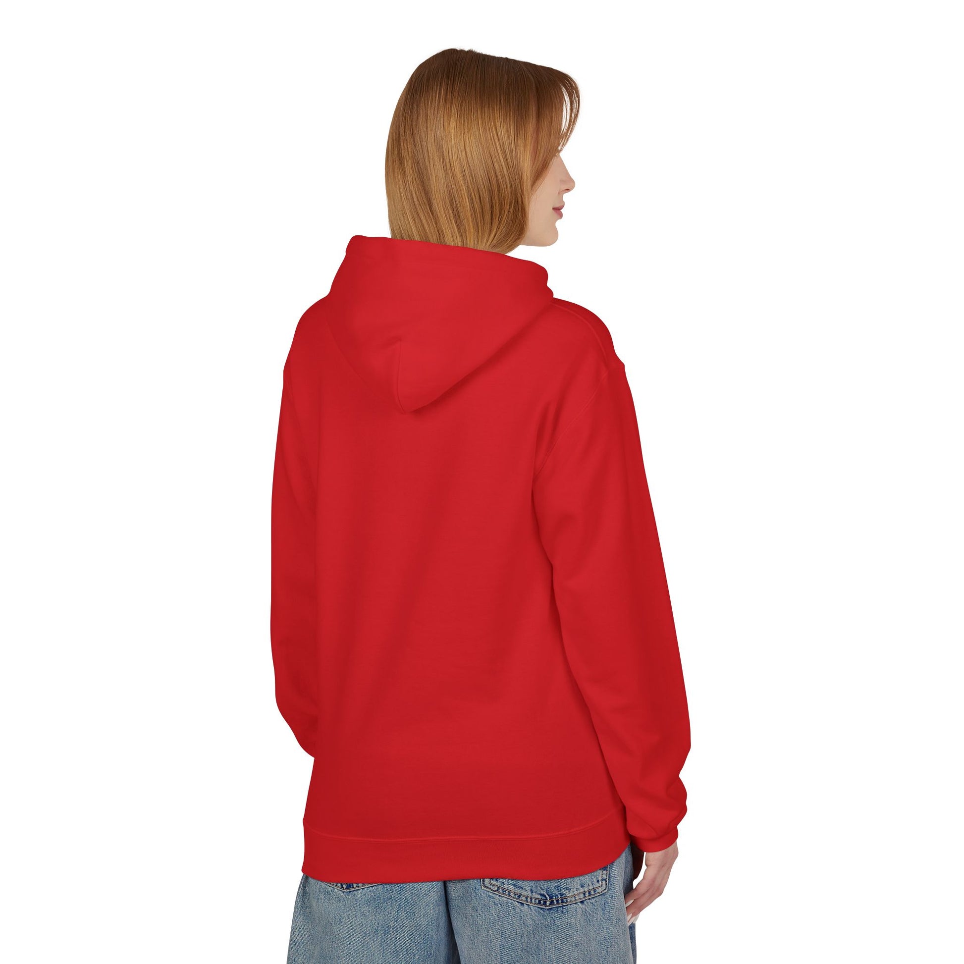 Fitness Frenzy Unisex Fleece Hoodie with Black Logo - Softstyle Comfort for Everyone. - Fitness Frenzy