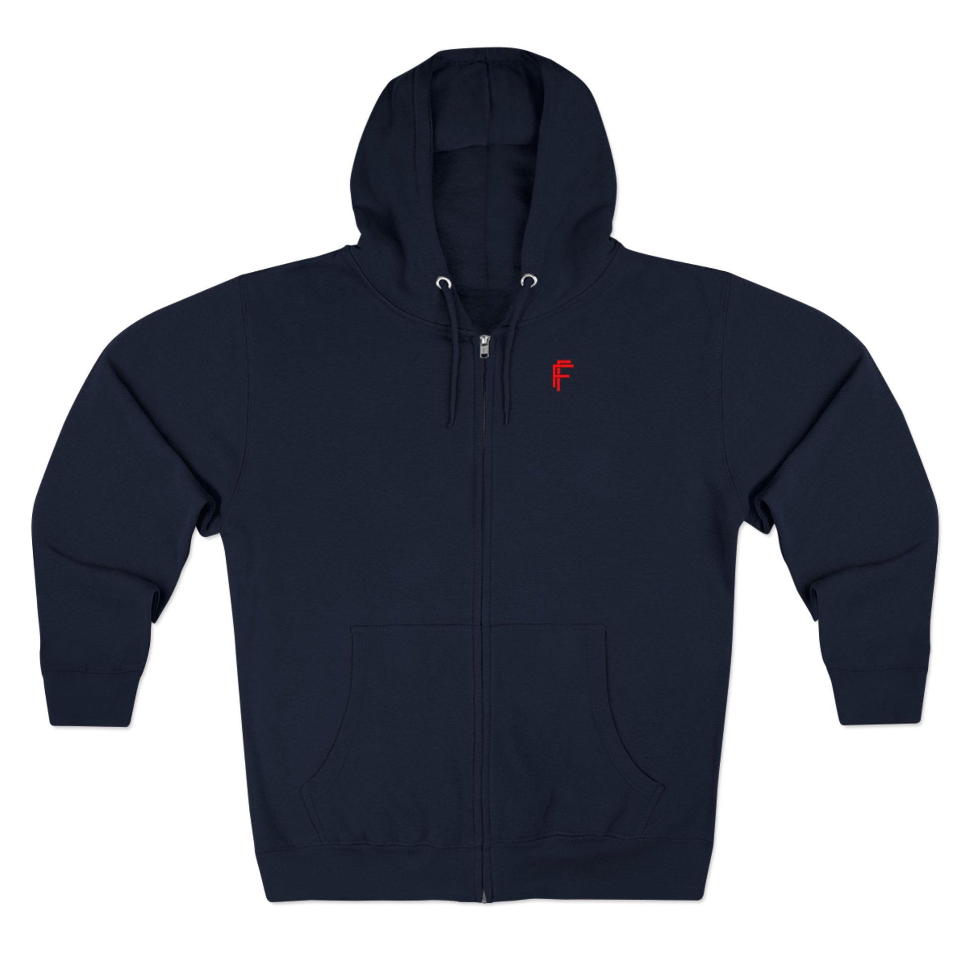 Frenzy - Unisex Zip Hoodie with Red Logo - Fresh Style Grey Zip-Up with Red Graphics. - Fitness Frenzy