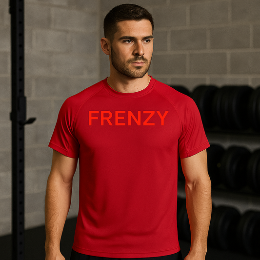 Frenzy Men's TriDri® Panelled Tech Tee in Fire Red.