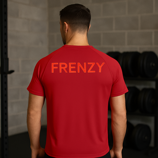 Frenzy Men's TriDri® Panelled Tech Tee in Fire Red.