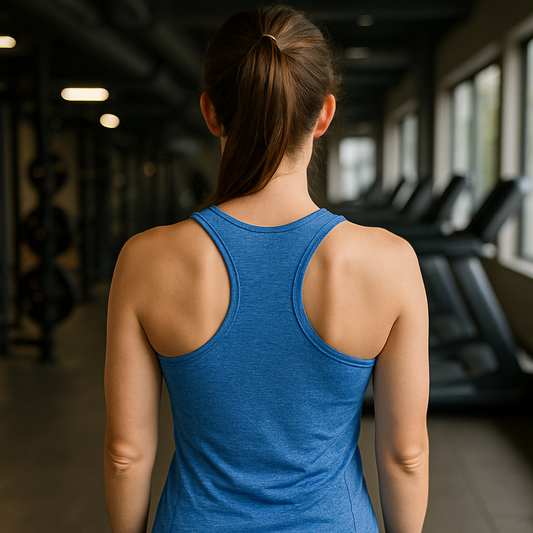 Frenzy Womens TriDri® Seamless '3D fit' Sports Vest in Sapphire Blue. - Fitness Frenzy