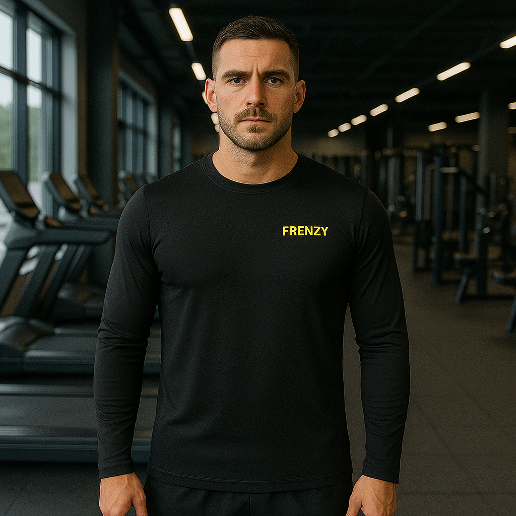 Frenzy TriDri® Performance Baselayer with Yellow Logo - Fitness Frenzy
