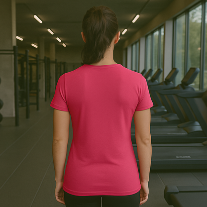 Frenzy Womens Just Cool Sports T‑Shirt with White Logo - Fitness Frenzy