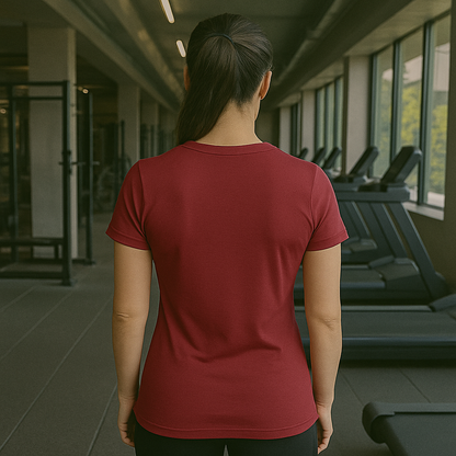 Frenzy Womens Just Cool Sports T‑Shirt with White Logo - Fitness Frenzy
