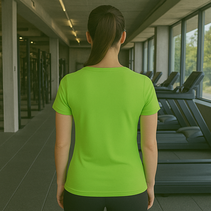 Frenzy Womens Just Cool Sports T‑Shirt with White Logo - Fitness Frenzy