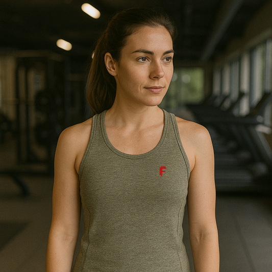 Frenzy Womens TriDri® Seamless '3D fit' Sports Vest in Olive.