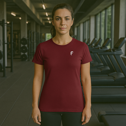 Frenzy Womens Just Cool Sports T‑Shirt with White Logo